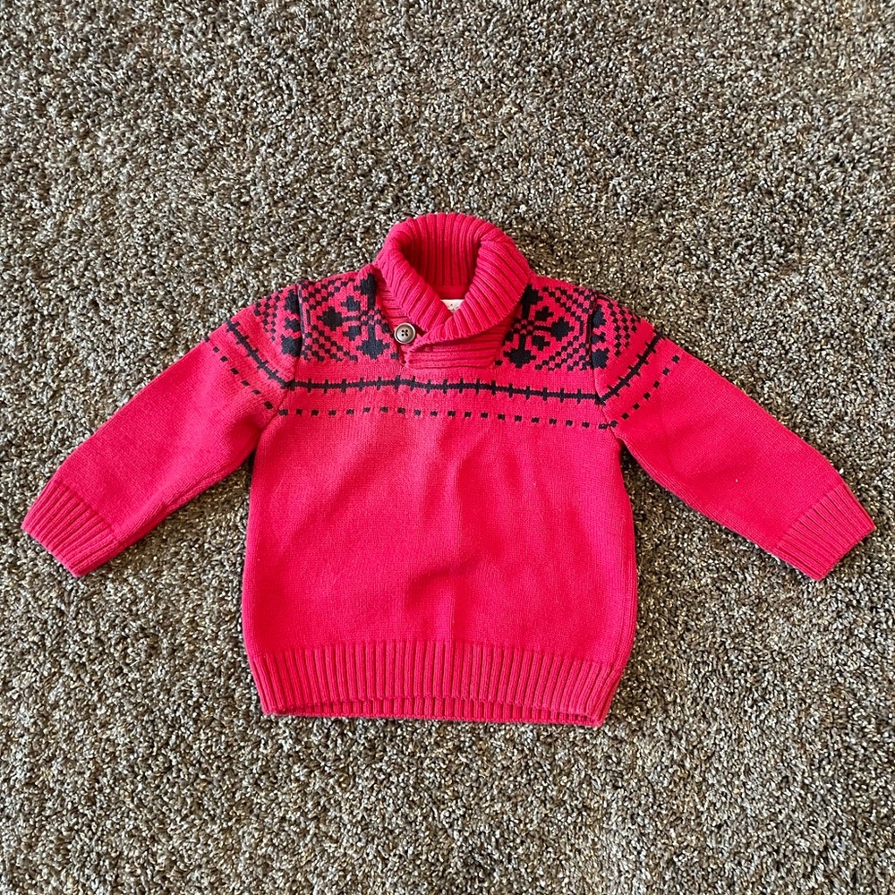 Gymboree Red and Black Turtleneck Sweater